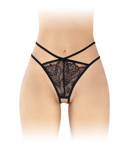 String ouvert Mylene - noir