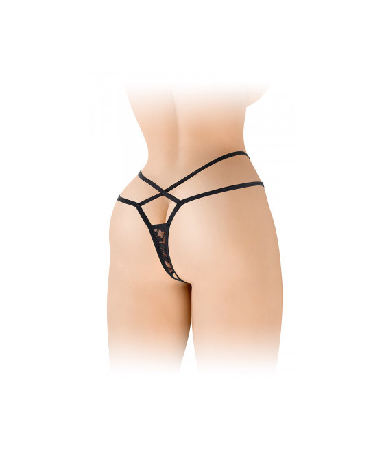 String ouvert Mylene - noir