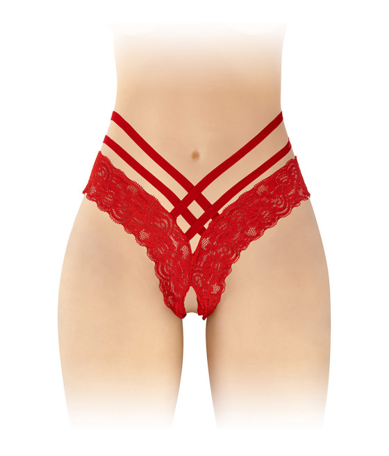 Tanga ouvert Anne - rouge