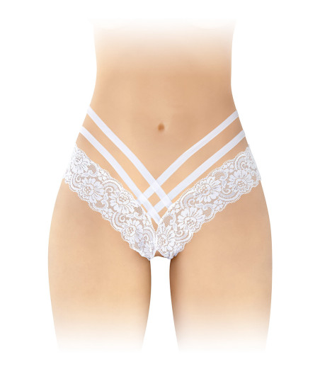 Tanga ouvert Anne - blanc