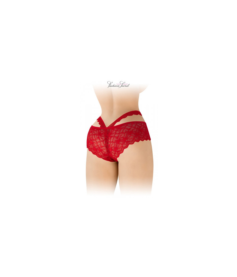 Culotte ouverte rouge Marie - Fashion Secret