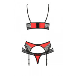 Ensemble à jarretelles Scarlet rouge - Passion