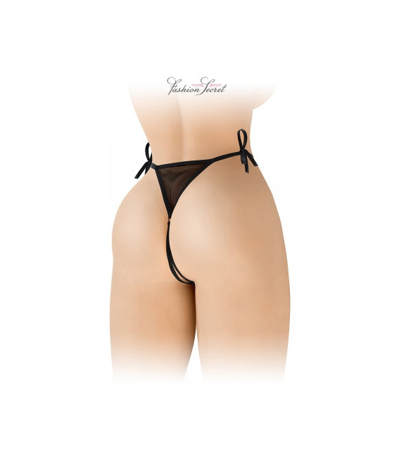 String noir ouvert à nouer Stella - Fashion Secret