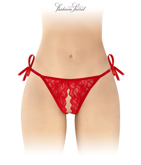 String rouge ouvert à nouer Stella - Fashion Secret