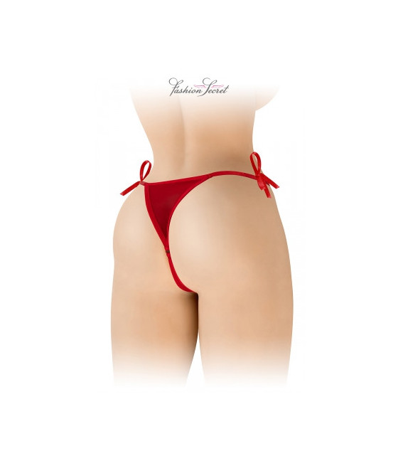 String rouge ouvert à nouer Stella - Fashion Secret