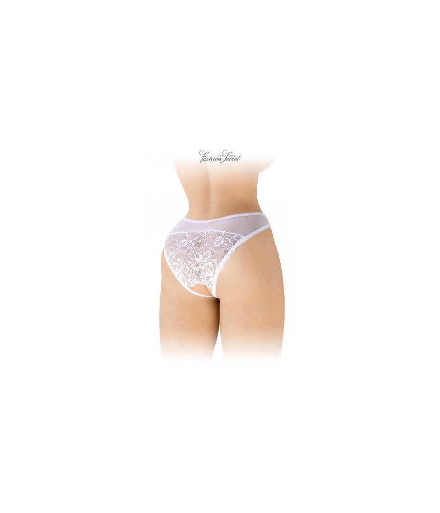 Tanga blanc ouvert Ava - Fashion Secret