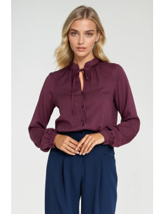 Chemise manche longue Élégante Violette