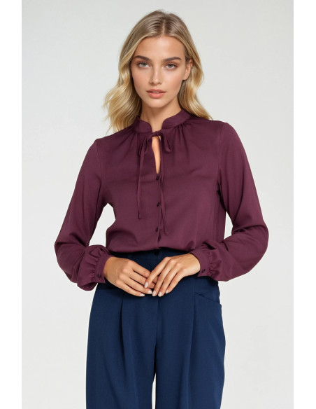 Chemise manche longue Élégante Violette