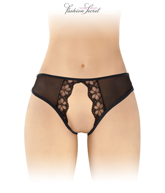 Culotte noire ouverte Ambre - Fashion Secret