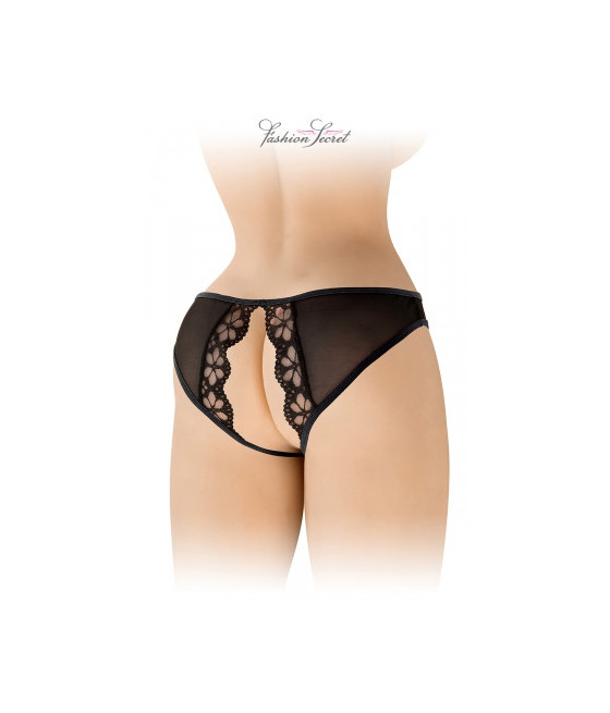Culotte noire ouverte Ambre - Fashion Secret