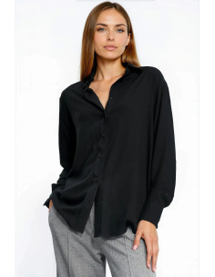Chemise manche longue Élégante Noire