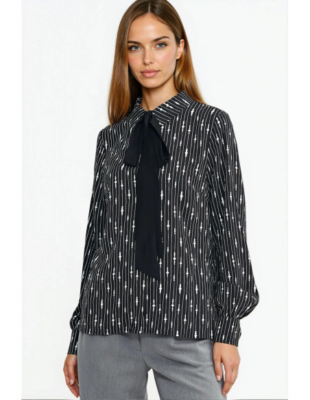 Chemise manche longue Élégante Noire