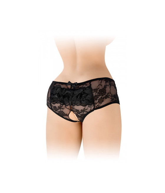 Culotte ouverte noire Amanda - Fashion Secret Culotte ouverte noire Amanda - Fashion Secret