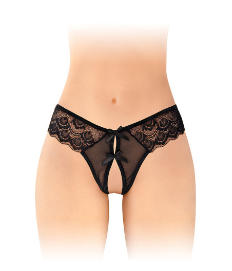 String ouvert Alicia noir - Fashion Secret