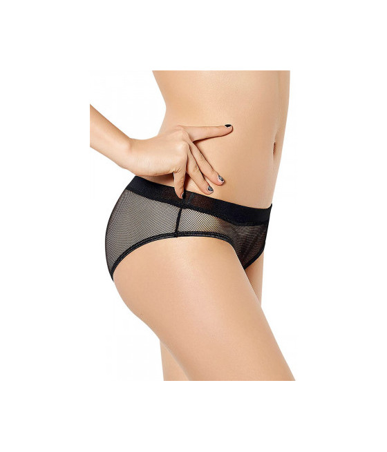 Culotte ouverte en résille noire
