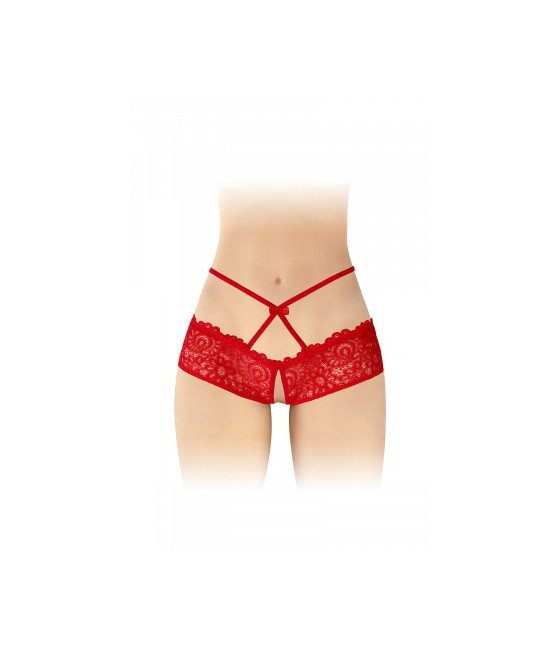 Culotte ouverte rouge Celia - Fashion Secret Culotte ouverte rouge Celia - Fashion Secret