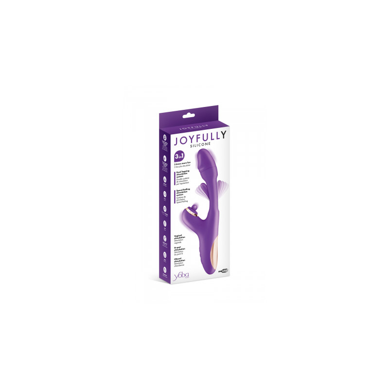 Vibromasseur rabbit 3-en-1 Joyfully violet - Yoba