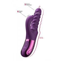 Vibro Swirl Rabbit Thrusting Vibrator - She.E.O