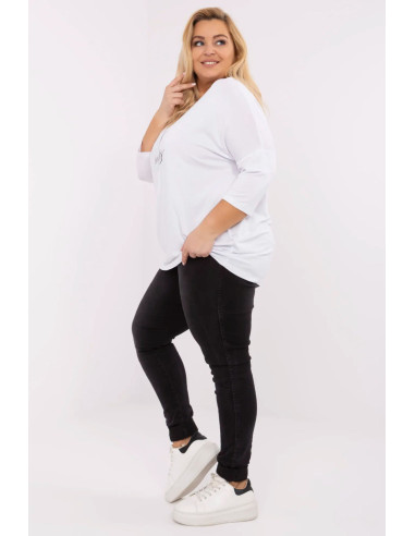 Chemisier grande taille Classique Blanc