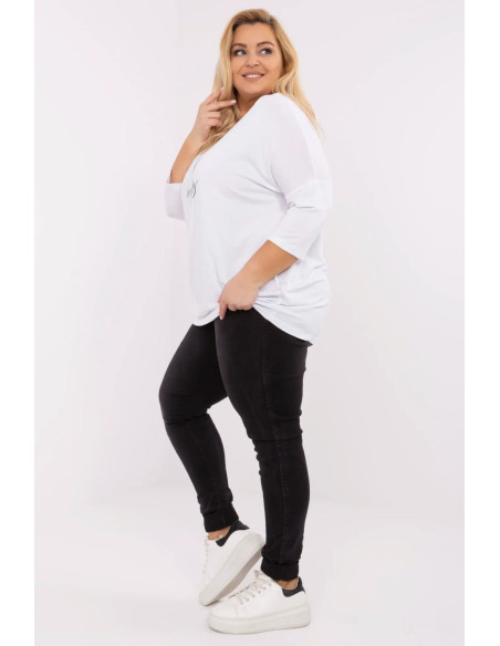 Chemisier grande taille Classique Blanc