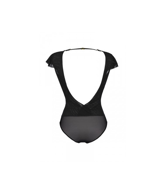 Body tulle et dentelle noir V-9900 - Axami