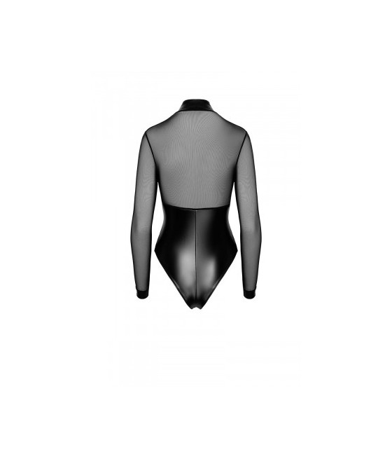 Body Edge zippé avec anneaux F321 wetlook et tulle