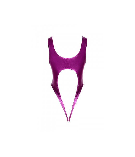 Body rose métallisé ouvert à l'entrejambe - Cotelli Lingerie