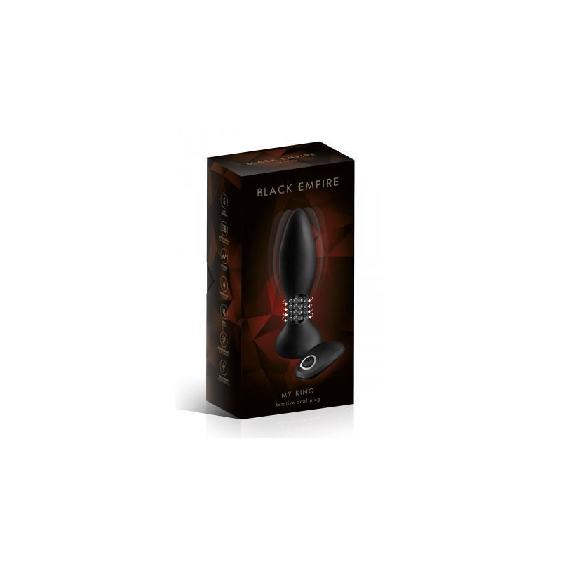 Plug anal à billes rotatives télécommandé - Black Empire