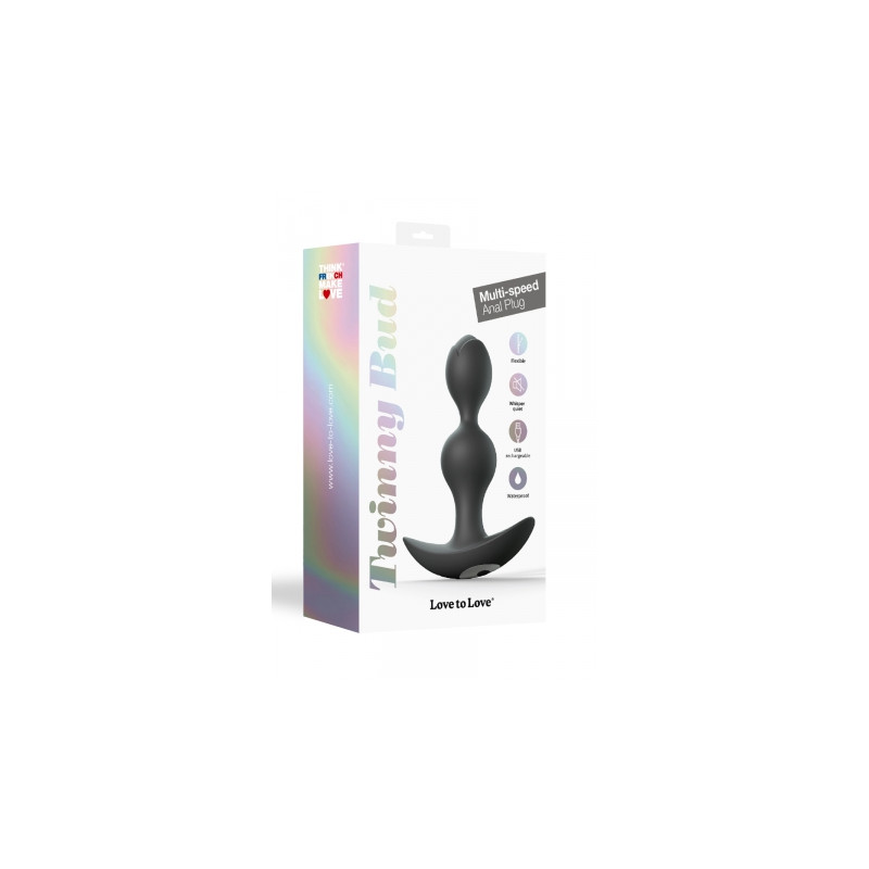 Plug anal vibrant Twinny Bud noir