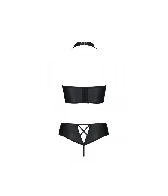 Bustier et string faux cuir Nancy - Passion
