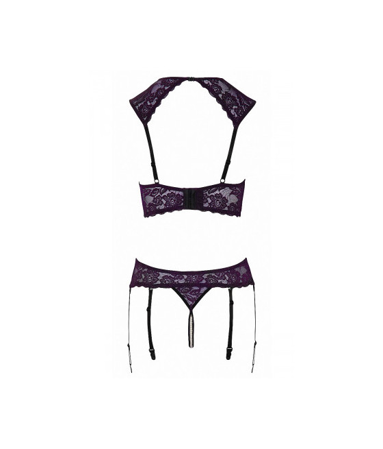 Ensemble lingerie ouverte violet - Cotelli Lingerie