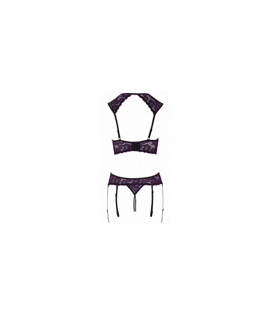 Ensemble lingerie ouverte violet - Cotelli Lingerie