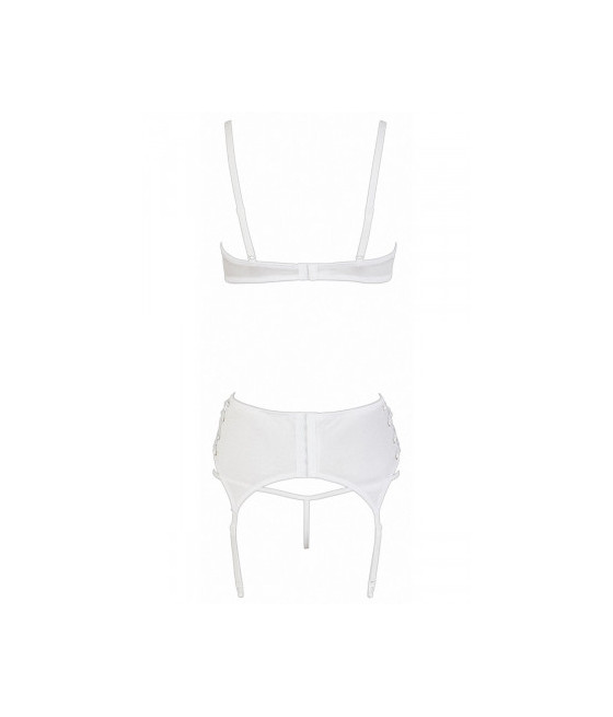 Ensemble lingerie 3 pièces ouvert blanc - Cottelli Lingerie