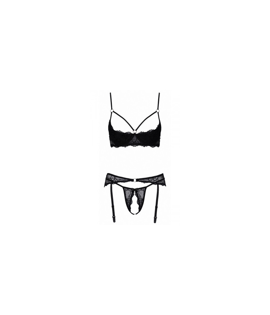 Ensemble lingerie ouverte noir - Cotelli Lingerie