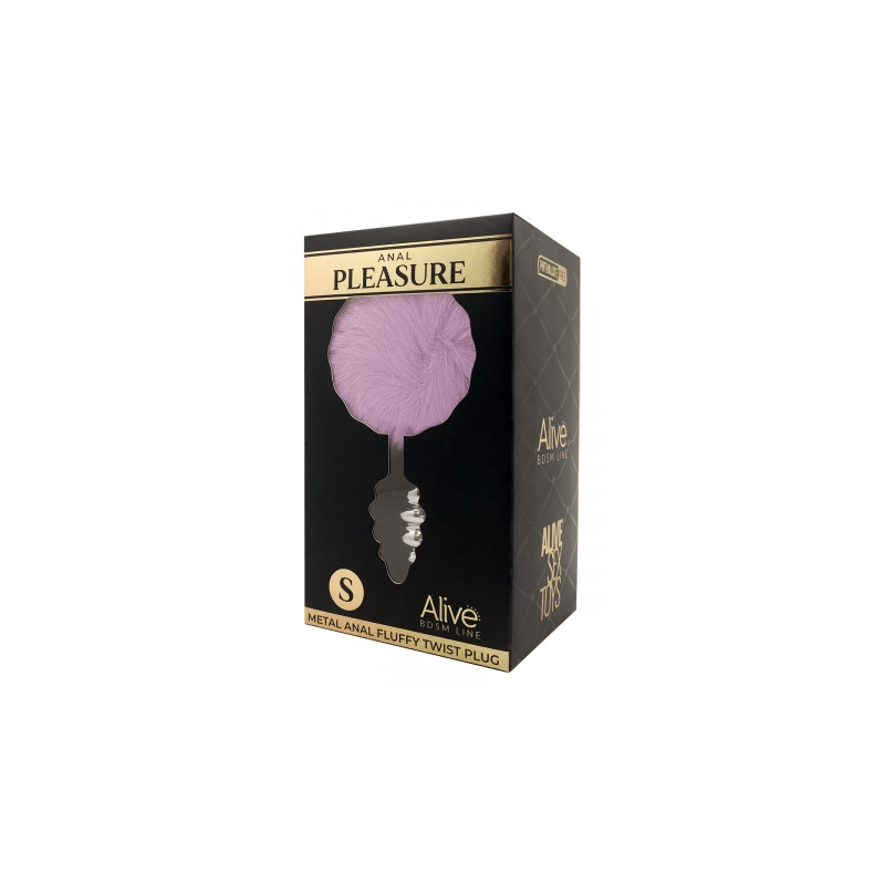 Plug métal Fluffy Twist S mauve - Alive