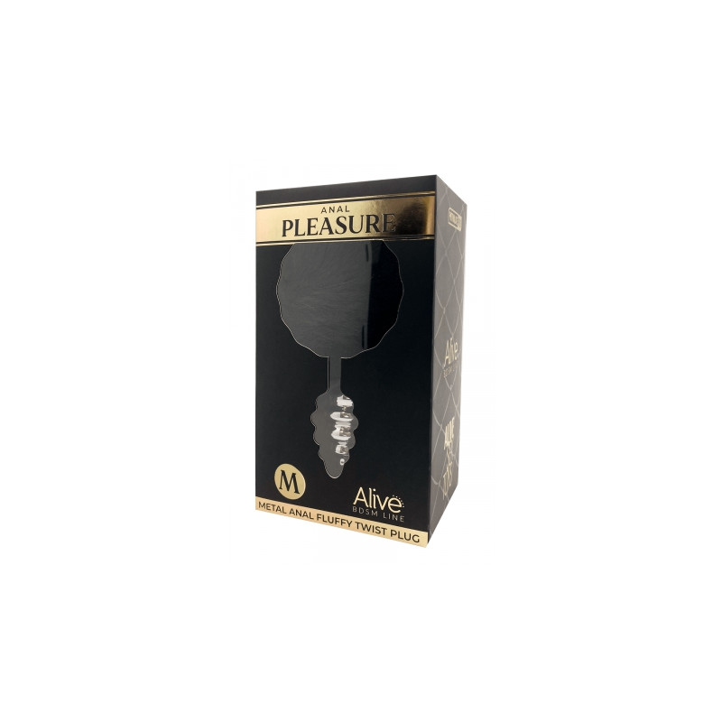 Plug métal Fluffy Twist M noir - Alive