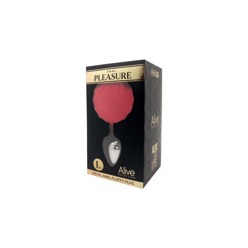 Plug métal Fluffy L rouge - Alive