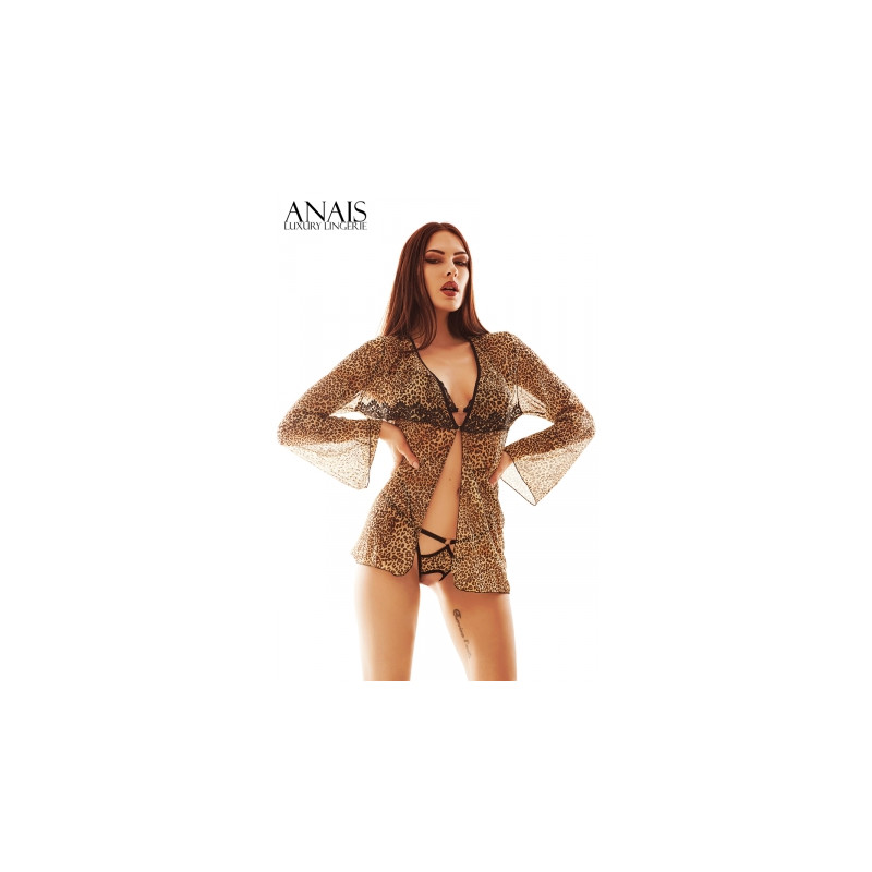 Déshabillé en tulle léopard Taisha