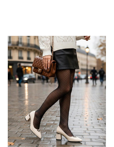 Escarpins talon large Élégantes en Cuir Écologique