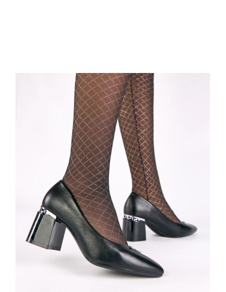 Escarpins talon large Élégantes en Cuir Écologique