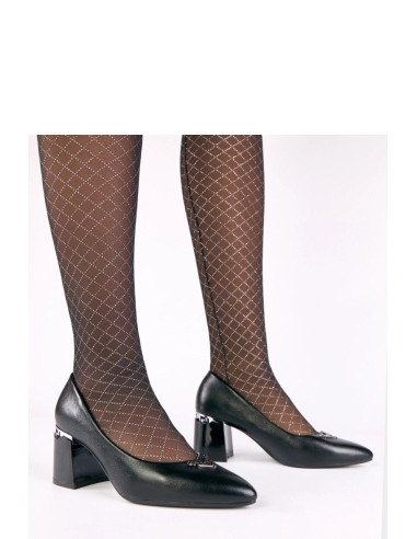 Escarpins talon large Élégantes en Cuir Écologique