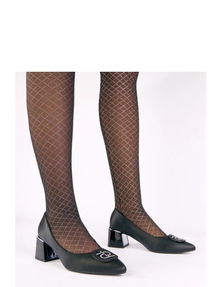 Escarpins talon large Élégantes en Cuir Écologique