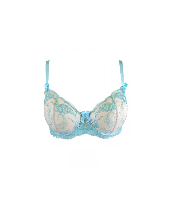 Soutien-gorge dentelle bleu V-10131 - Axami