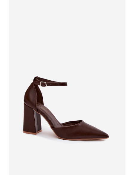 Escarpins talon large Élégantes en Simili Cuir