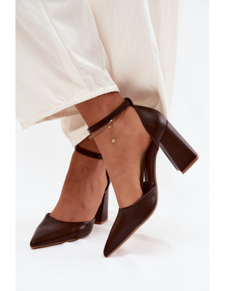 Escarpins talon large Élégantes en Simili Cuir