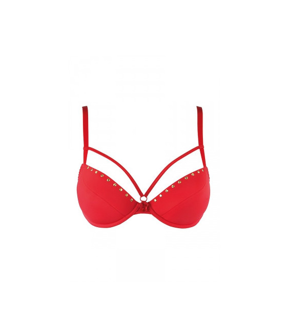 Soutien-gorge push-up rouge V-10351 - Axami