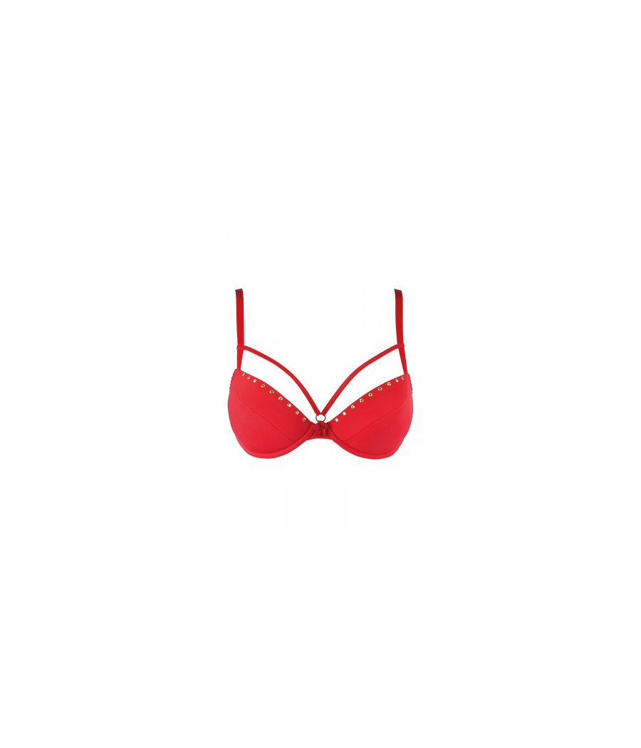 Soutien-gorge push-up rouge V-10351 - Axami
