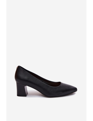 Escarpins talon large Élégantes en Cuir