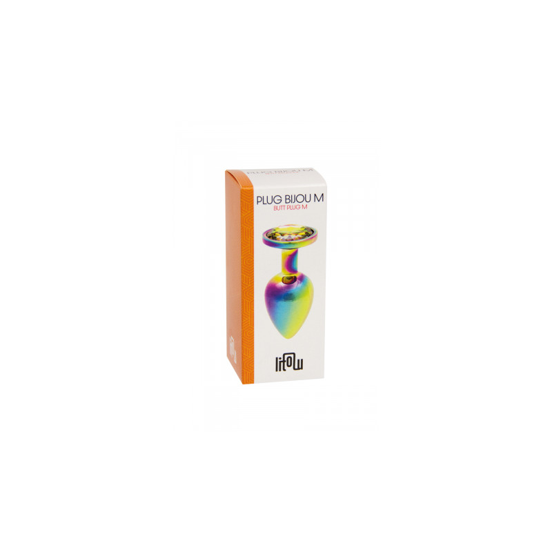 Plug bijou arc-en-ciel M - Litolu