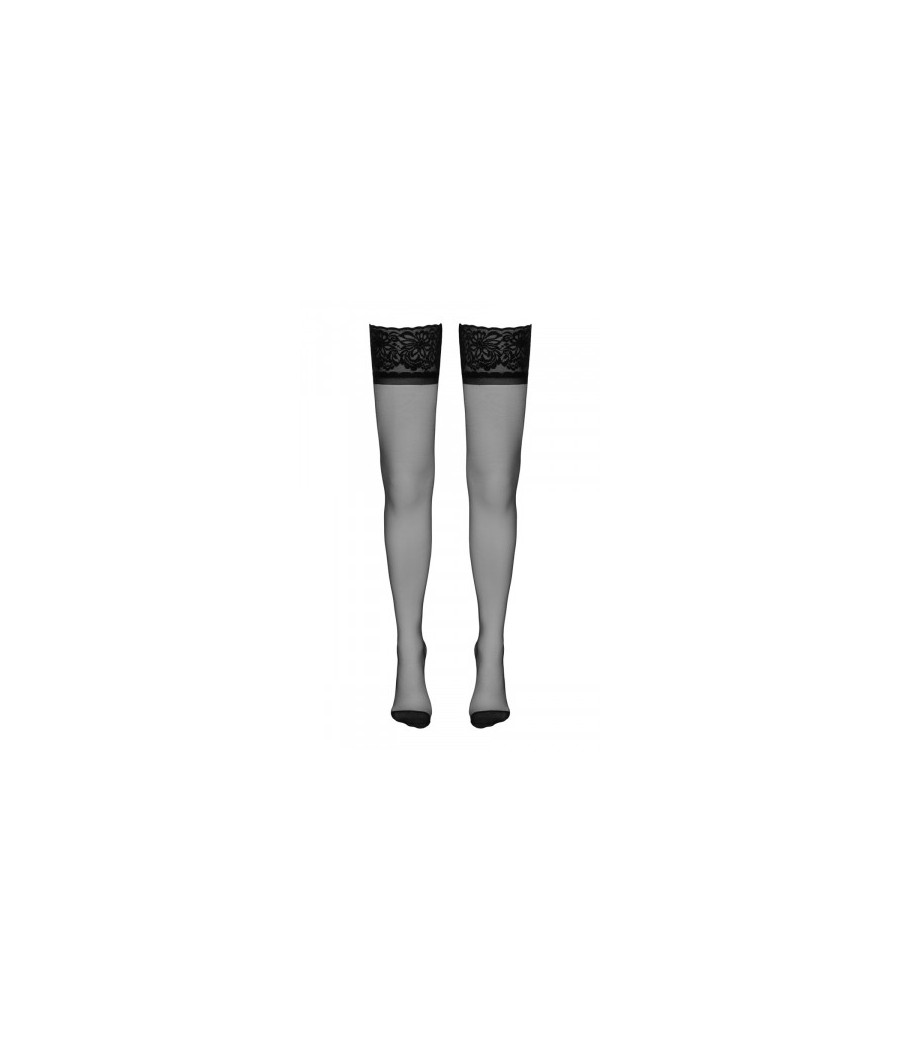 Bas autofixants couture noir 1 - Cotelli Legwear